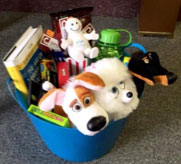 bucket of toys