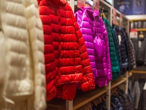 coats on rack