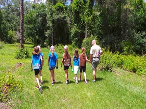 girl scouts hiking