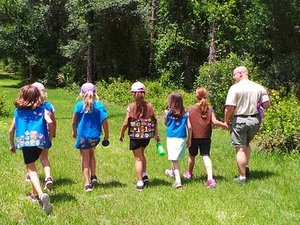 girl scouts hiking