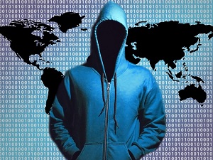 hacker in hoodie