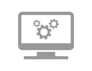 computer and gears illustration